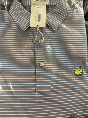 Masters Light Blue with White Stripe Polo